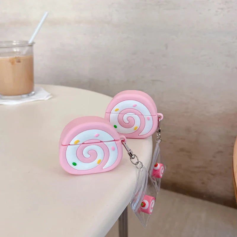 Strawberry Swiss Roll AirPods Case