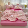 Cool Seersucker Summer Quilt Duvet Cover Set